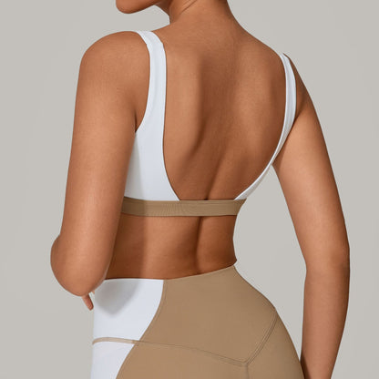 Wide Shoulder Strap Sports Underwear Shockproof Running Push up Yoga Clothes Training Vest Beauty Back Fitness Bra