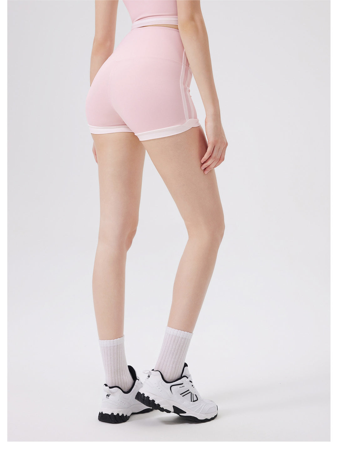 Contrast Color High Waist Peach Hip Lifting Zero Sense Pants No Embarrassment Line Sports Shorts Running Fitness Yoga Pants Women