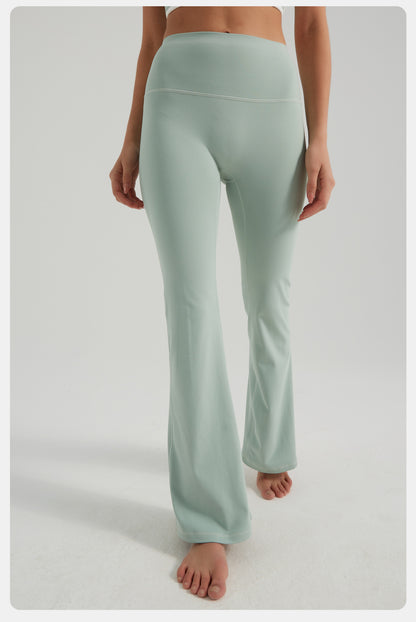 Youth High Waist Hip Lift Micro Pull Yoga Pants Pilates Exercise Workout Pants Slimming Wide Leg Pants for Women