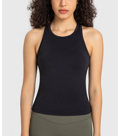 Antibacterial Deodorant Close Fitting Slimming Yoga Vest Women High Elastic Nude Feel Sports Fitness Yoga Wear