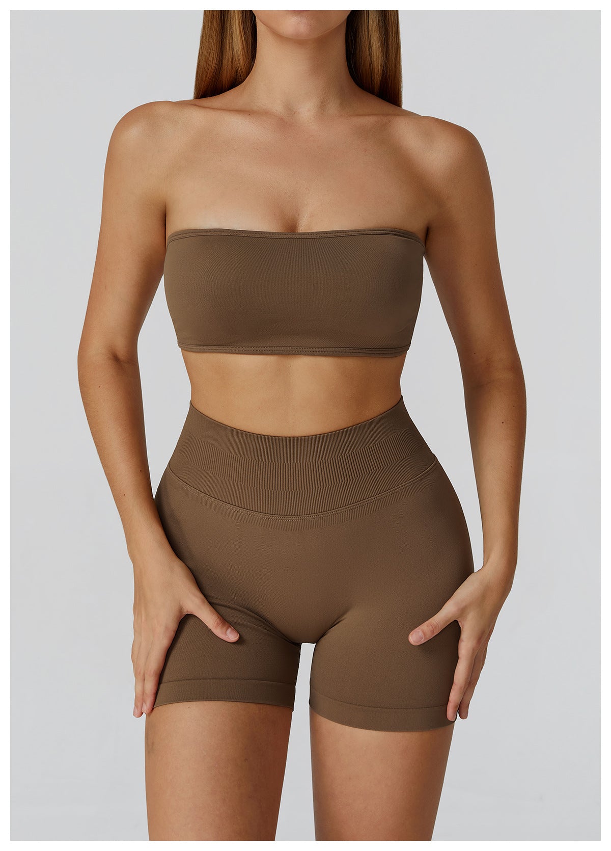 Sollinarry Seamless Sports Underwear Tube Top Yoga Bra Hollow Out Cutout out Beauty Back Running Sports Bra Women