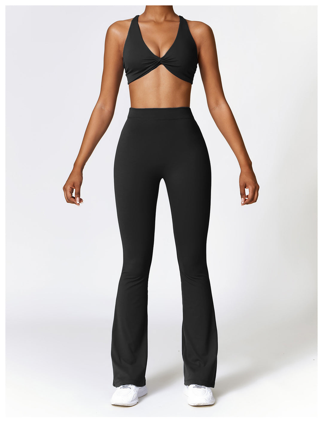 Sollinarry Peach Hip Raise Yoga BellBottom Pants Fitness Sports Wide Legs Bootcut Trousers High Waist Quick Drying Yoga Pants Women