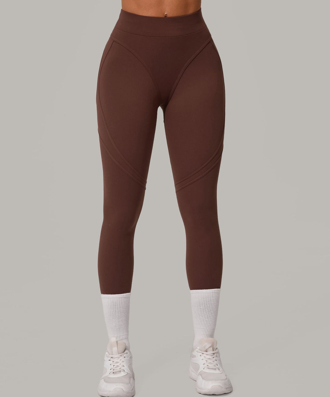 Autumn Sand High Waist Hip Lift Brushed Yoga Pants Running Quick Drying Fitness Pants Waist Slimming Hip Tight Sports Pants