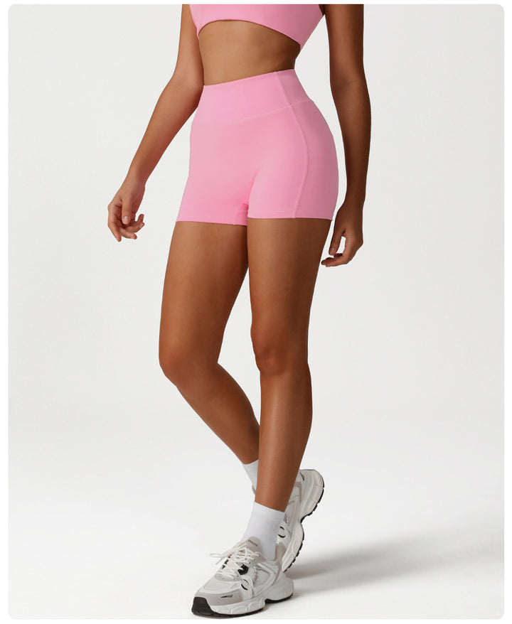 Peach Hip Lifting Sport Shorts Women Summer High Waist Outdoor Cycling Pants Quick Drying Belly Contracting Running Fitness Shorts