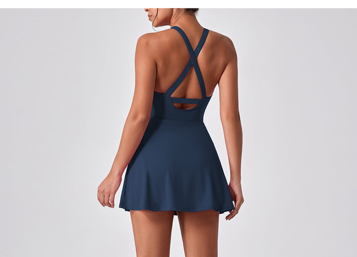 Sports Dress Slimming Anti Emptied Quick Drying Feather Tennis Beauty Back Fitness Yoga Dress