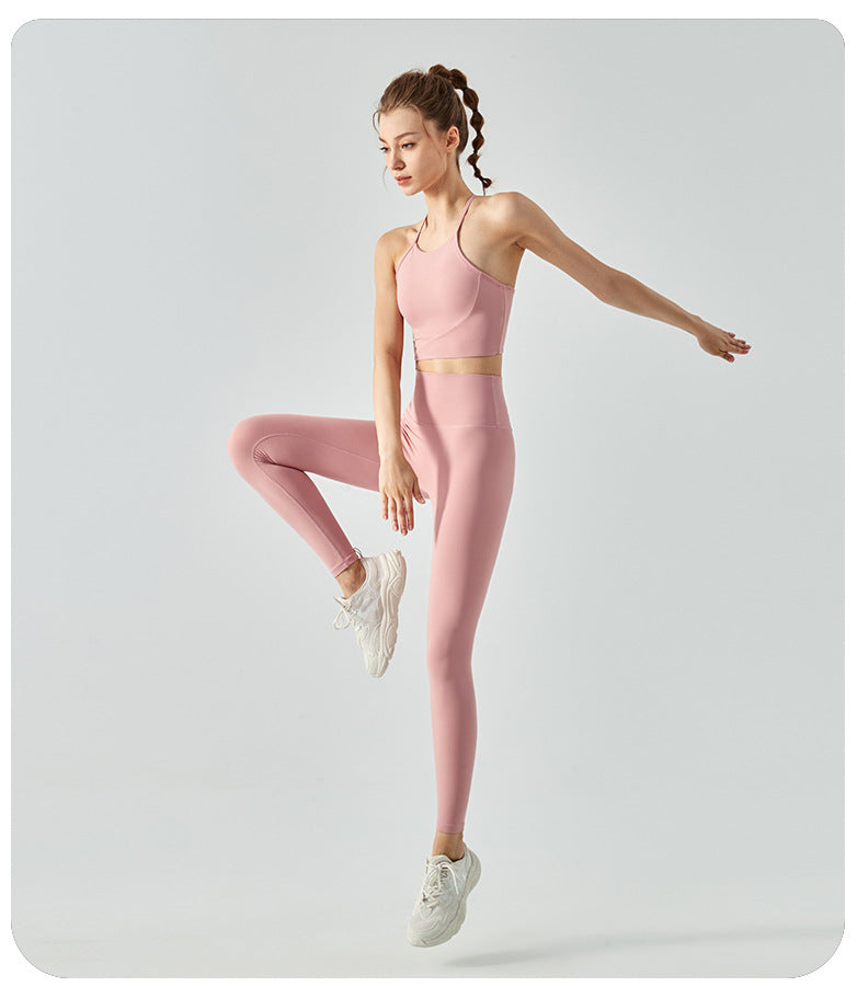 Breathable Nude Feel Tights Peach Hip Fitness Pants Women Sports Hip Lifting Trousers No Size Yoga Pants