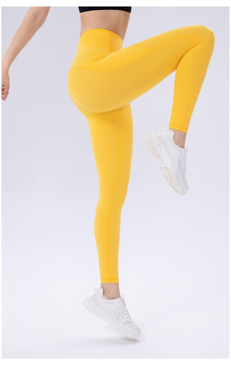 High Waist Yoga Pants Women Quick Drying Skinny Hip Raise Sports Trousers No Embarrassment Line Training Workout Pants