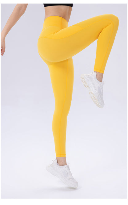 High Waist Yoga Pants Women Quick Drying Skinny Hip Raise Sports Trousers No Embarrassment Line Training Workout Pants