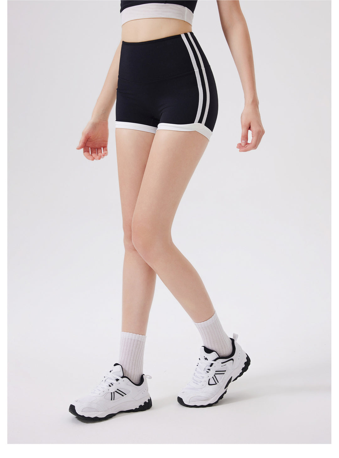 Contrast Color High Waist Peach Hip Lifting Zero Sense Pants No Embarrassment Line Sports Shorts Running Fitness Yoga Pants Women