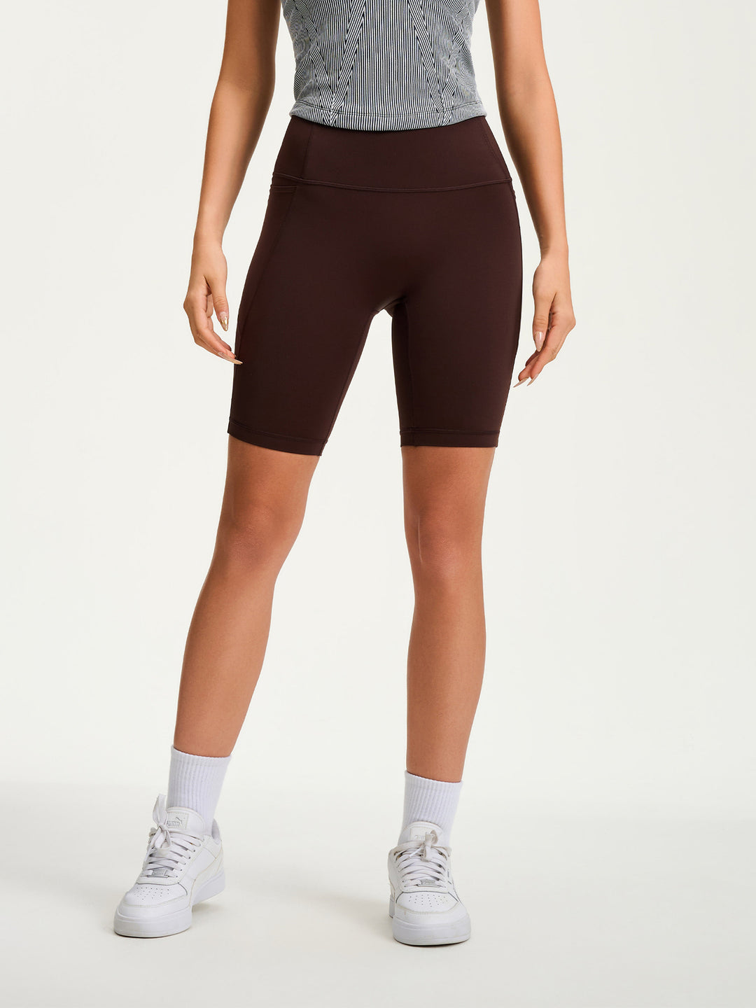 Nude Feel Yoga Shorts Women Hip Lift Quick Drying Sports Fitness Cycling Pants Outer Wear Tight High Waist Five Points Yoga Pants