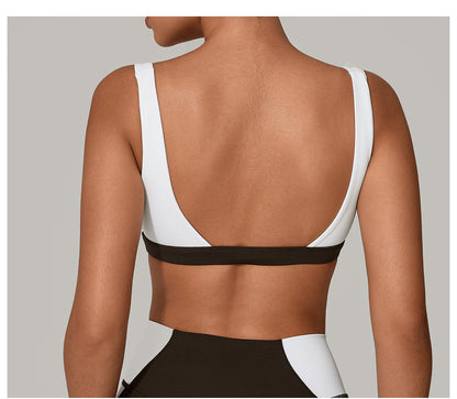 Wide Shoulder Strap Sports Underwear Shockproof Running Push up Yoga Clothes Training Vest Beauty Back Fitness Bra