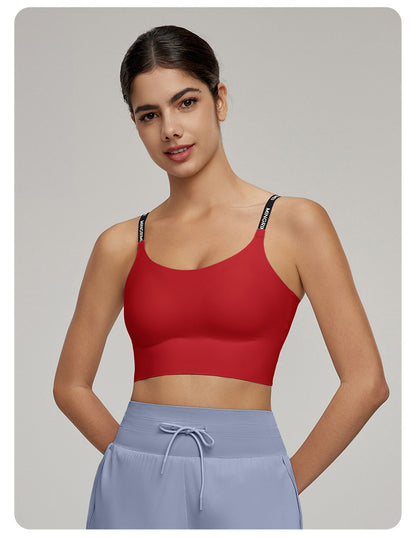 Medium Tenacity Sports Underwear Women One Piece Fixed Cup Yoga Bra Sports Running Workout Beauty Back Bra