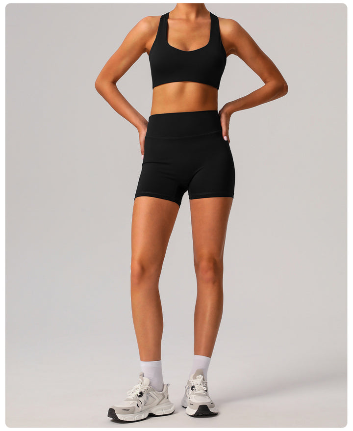 Slim Fit Sports Shorts High Waist No T Line Training Quick Drying Shorts Hip Lifting Running Fitness Yoga Shorts