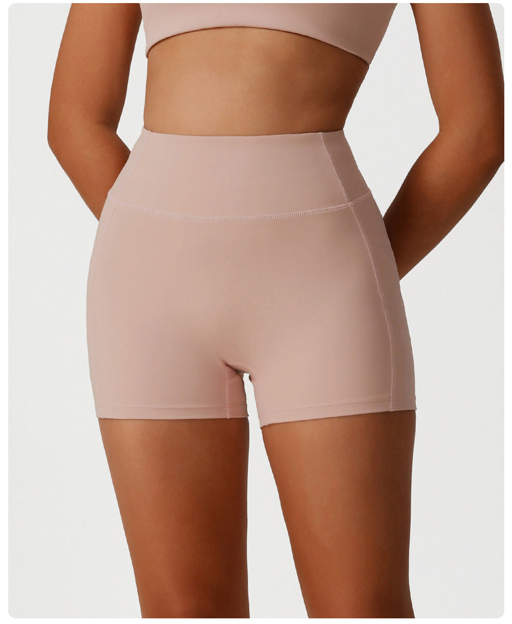 Peach Hip Lifting Sport Shorts Women Summer High Waist Outdoor Cycling Pants Quick Drying Belly Contracting Running Fitness Shorts