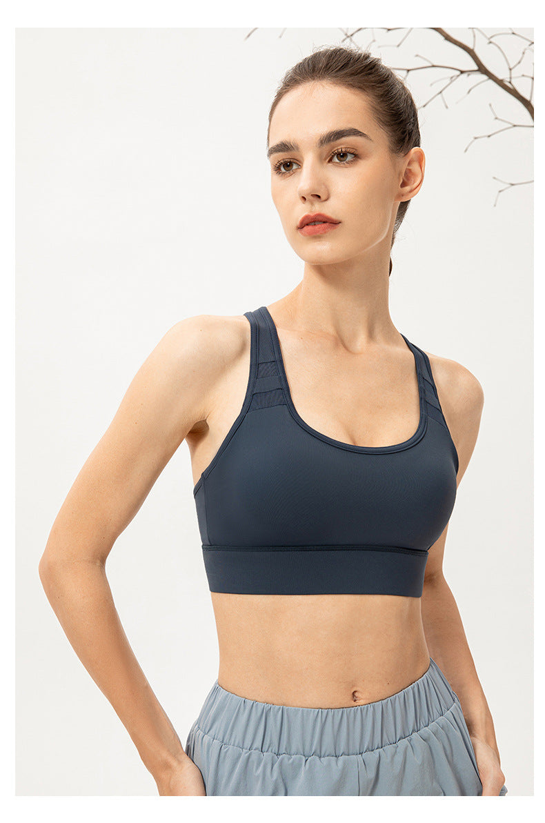 One Piece High Strength Yoga Bra Women Buckle Adjustable Sports Vest Shockproof Running Workout Underwear