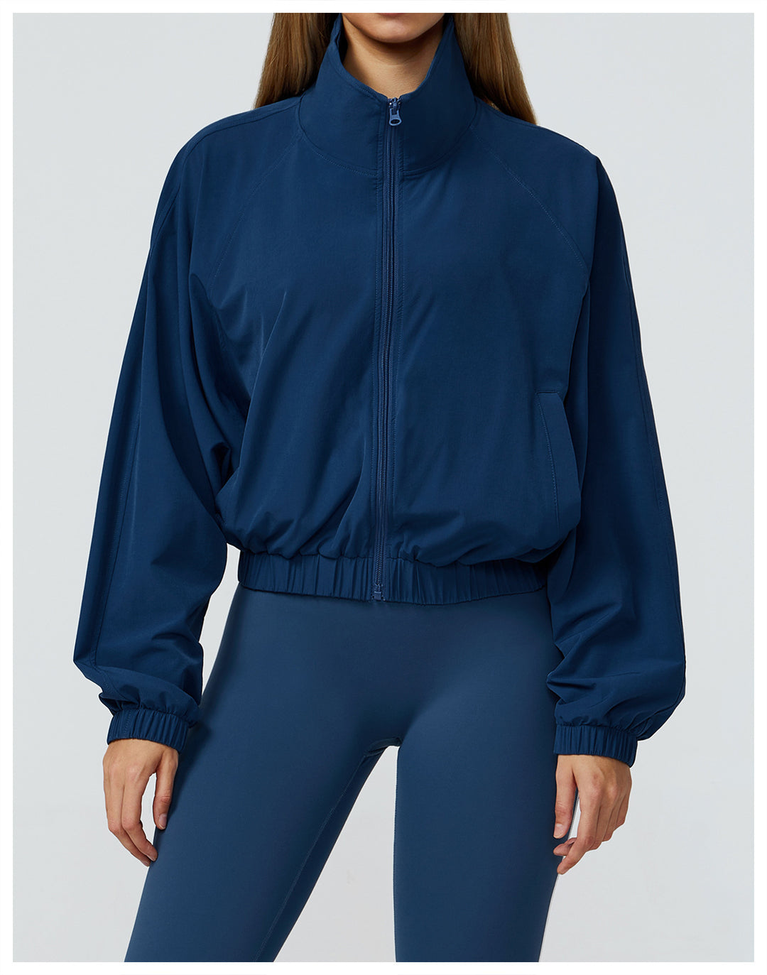 Sports Jacket Women Zipper Windproof Outdoor Running Workout Long Sleeve Yoga Clothes Coat