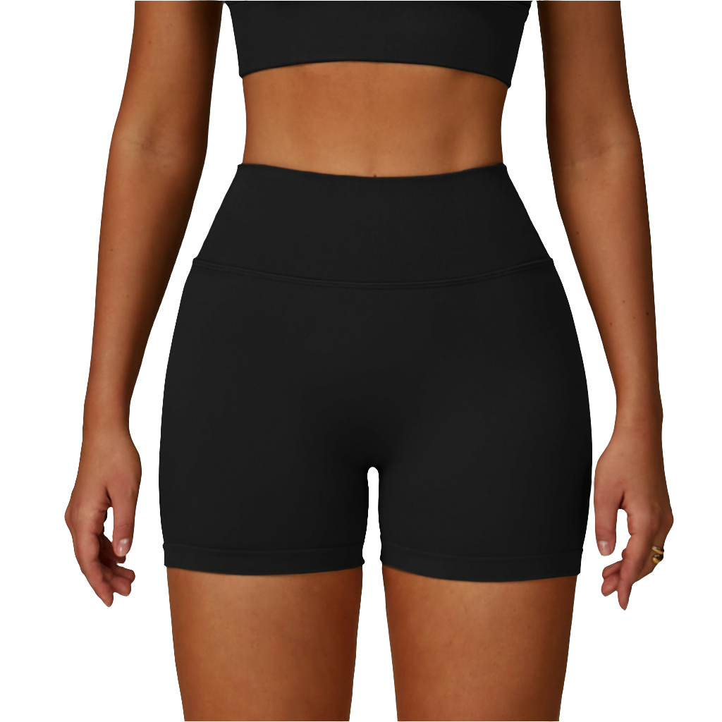 Sollinarry Seamless Knitted Tight Yoga Shorts Women V Shaped Waist Outer Wear Running Sports Quick Drying Fitness Pants